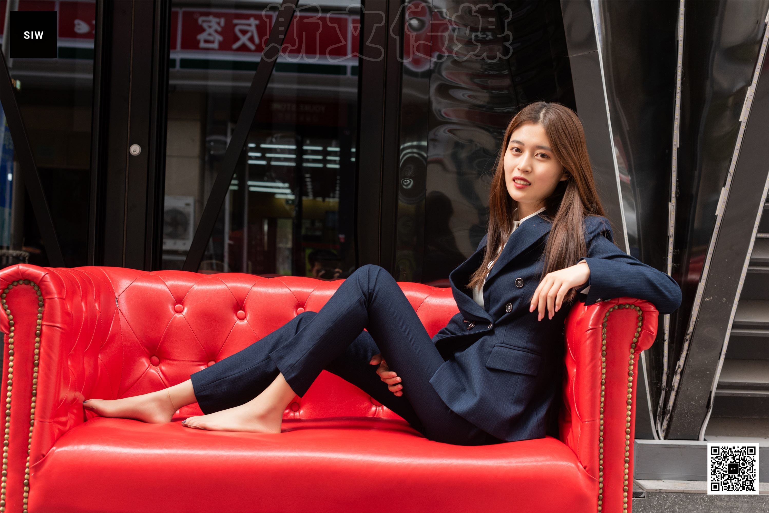 SIW斯文传媒 055 时尚气质OL职业双排扣西装制服 - 甄珍